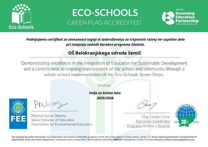 Certifikat OŠ Belokranjskega odreda Semič 2025 2026 page 0001 1